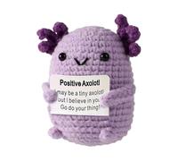Générique Animal Axolotl - Cute Crochet Doll | Positive Axolotl Crochet | Crochet Kit for Beginners | Axolotl Crochet Animal Kit | Supportive Gifft for Boys & Girls Crochet Animals with Positive Card