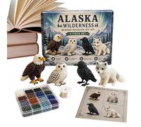 Générique Animal Bead Kit | Easy and Create Nomadic Animal Theme Embroidery Kit | For Beginners Home, School, Bedroom, Living Room, Children's Indoor Activity