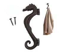 Générique Animal Cast Iron Wall Hooks Animal Shaped Hooks Heavy Duty Iron Art Antique Hanger Home Storage Mount Organizer Coats Key Tools