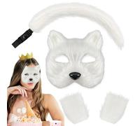 Générique Animal Costume for Girls Cosplay Plush with Gloves Accessory Headband Adjustable Straps Breathable for Role Play Cosplay Event