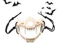 Générique Animal Half Skull Cosplay Scary Half Skull Costume Accessory - Scary Accessory Carnival Party Costume - For Celebration Carnival Event Role