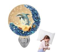 Générique Animal Night Light - Blue Sea Turtle Night Light, Nautical Sea Light, Cute Vintage Plug-In Night Lights, Vintage Summer Turtle Underes Night Lights