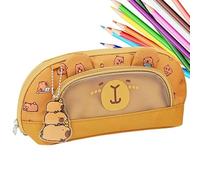 Générique Animal Pencil Case - Organizer Supplies, Cute Portable Large Capacity School Pencil Case for Boys Girls Students, Light coffee, Se référer au descriptif, Refer to description