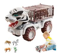Générique Animal Truck - Tiger Prison Car Toy Set, Pulling Vehicle Toy, Educational Inertia Truck | Transport Toy for Recreation, Learning Fun,