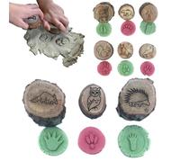 Générique Animals - Wooden Set with Animal Tracks, Craft Footprint Kit For, Preschool Learning Activity Tool | Scrapbook Party Favors