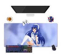 Générique Anime Fairy Tail Lucy Erza Wendy Mirajane Mouse Pad | Extra Large Waterproof Mouse Pad | Non-Slip Rubber Base for PC, Laptop, E-Sport (1, 35.4" × 15.7" × 0.12")