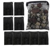 Générique Aquarium Filter Bags | Fish Pond Media Net - Multifunctional Reusable Filter Bags for Freshwater Aquarium and Home Ecosystem, 20 × 30 cm Black, Se référer au descriptif, Refer to description