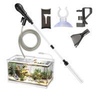 Générique Aquarium Siphon | Sand Cleaner Filter with Scraper | Flow Regulating Tongs, Suction Cup for Small Aquarium Under 60 cm | for Ponds, Reefs, Turtles,