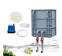 Générique Aquarium Water Filter - 3 Levels Robust Cycle Filter Box Kit with Turtle Water Cycle for Fresh/ , Garden/Pond, Commercial,
