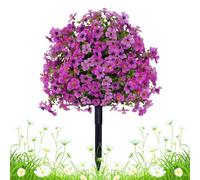 Générique Artificial Outdoor Bushes - Artificial Outdoor Shrub - 60cm Purple Balls UV Resistant for Door Entrance Porch Garden Cemetery Wedding