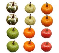 Générique Artificial Pumpkins, Farmhouse Style Table Decoration for Parties - 12 Festive Ornaments for Hallway, Home, Party, , Shelf, Holiday, Bedroom, Table and Festival