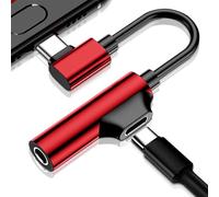Générique Audio Charging Adapter - 2 in 1 Headphone Jack & Quick Charge Splitter | Type-C To 3.5mm AUX Converter with PD Delivery, Compatible with, And More