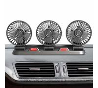 Générique Auto Cooling Fan, Three Heads Fan for Trucks | USB/12V/24V 2 Speeds Silent Car Fan for Truck Car SUV RV Ten