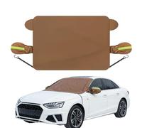 Générique Auto Frontscheiben Abdeckung,PU Leder Staubdicht Winddicht Wasserdicht Auto - Windschutzscheiben Und Abdeckung - Für Limousinen Bei Winter Sommer Frost Sonne Regen