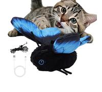 Générique Automatic Cat Toy | Rechargeable Easy Fix Companion | Interactive Butterfly Auto Toy for Small, Medium and Large Breeds, Outdoor, Living Room and Bedroom