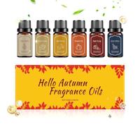 Générique Autumn Scented Oil, 6 Pieces of Scented Oil - Autumn Oils for Diffuser Set - For Winter Holidays Home Car Soap Candle Making Room