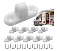 Générique Awning Mounting Bracket - 4 Piece Pole Attachment and Flanges, Equipment Screws Fixing, Lightweight Aluminium Structure | Accessories for Awning, Camper, Gazebo, Sun Protection, Travel