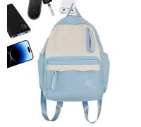 Générique Backpack for School, Backpack for Teenagers, Lightweight Student for School, Hiking and Business Travel, Blue, Se référer au descriptif, Refer to description
