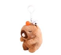 Générique Backpack Pendant - Plush 12.5cm | Capybara Wind Up Charm Keyring Accessory Bell Hanging Plush Animal | Handbag Decoration Travel Gift Collection