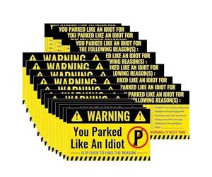 Générique Bad Parking Cards - 50 Fake Contraventions with Various Motifs - Gift Idea for Commercial and Road Areas