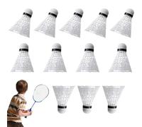 Générique Badminton Steering Wheel - 12 Pieces Practical Wind Resistant Racket Game - Stable Nylon Steering Wheels Indoor Outdoor Garden Practice Training