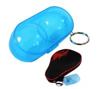 Générique Ball Box - Outdoor Version Transparent Portable | Table Tennis Balls Case With Key Ring | Thickened PP, Capacity 2 Pieces, Lightweight Compact Size For Sports Bag, Blue, Se référer