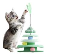 Générique Ball Circuit Cat Toy | Interactive Rotating Fun Ball | Cat Teaser Toy | Anti-Boredom Training Mental Stimulation Scratching Post Indoor Outdoor Salon Time