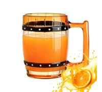 Générique Barrel Shaped Mug - Ergonomic Handle For All Seasons | Barrel Shaped Water Glass | For Home Camping Dorm Hotel Apartment Party Coffee Chocolate Tea Milk Wine