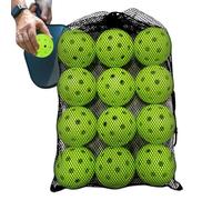 Générique Baseball Training Balls | Twelve Pieces Sports Equipment, Hollow Airflow Balls and Drawstring Net Bag - For Indoor Outdoor Garden Home School Park Beach
