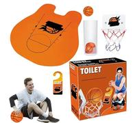 Générique Basketball Set - Creative Indoor Dunk Kit | Interactive Animation with Basket | Fun Stuffing Gift for Office, Home, Party, Including Mat and Storage Bucket