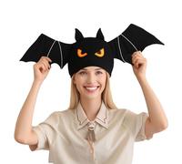Générique Bat Costume Hat | Cute Halloween Party Hat with Bat Wings - Adjustable Cosplay Accessory for Women Men Teens Events Parade Celebrations