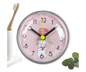 Générique Battery Operated Suction Wall Clock | Decorative Wall Clock Solid Fixing for Living Room Kitchen Bathroom Glass Tiles School Office Farmhouse Table