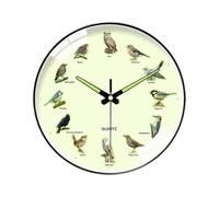 Générique Battery Operated Wall Clock | Decorative Luminous Animal Art | Easy Read Bathroom Clock | for Bedroom Living Room Class Dorm Camper Van Garage Gym School Nurseries Entrance
