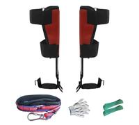 Générique Baumkletterhilfe Set mit 2-Zahn - Robust Baumkletterausrüstung aus Stahl BIS 150 kg - INKL. Sicherheitsgurt, Riemen & Handschuhen - Ideal Für, Baumpflege & Jagd