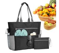Générique Beach Bags for Women, Foldable Sandproof Handbag | Beach Tote for Relaxation by the Pool | for Women Mom Wife Friend - Sports Travel Camping Holiday Cruise