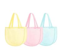 Générique Beach Seashell Bag Storage - Colorful 3 Pieces Net Beach Bag for Collecting Shells for Picking Stones Outdoor Summer Swimming Holiday Party Girls Adults