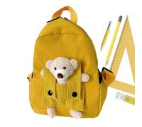 Générique Bear Backpack - 190g Animal Backpack with Spacious Interior | Travel Backpack for Kindergarten for Boys and Girls Daily Travel, Campin Adventures, Yellow, Se référer au descriptif, Refer to
