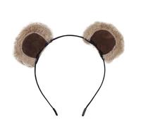 Générique Bear Ears - Fabric, Velvet, ABS, Brown Bear Ears Headband Adjustable | Charming Cosplay Animal Headwear, Teen Girls Accessories, Cosplay Party Photo Shoot