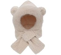 Générique Bear Hat, Fluffy Hat | Rabbit Ear Hat Cute Winter Hat Bear Scarf - Plush Hat, Hat with Ears, Bear Costume for Winter, Family, Friends