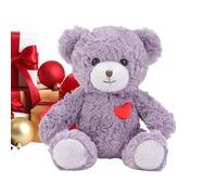 Générique Bear - Plush Pillow 9.06" | Heart Shaped Figurine - Soft Purple & Pink for Valentine's Day and Birthdays This Adorable Cuddly Toy is Ideal for Adding Shawl