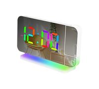 Générique Bedside Alarm Clock | Adjustable Brightness with 7 Lighting Colours - LED Projection Alarm Clock for Kitchen, Children's Room, Office, Bedside Table and Home
