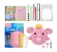 Générique Beginner Crochet Kit | Handmade Elephant Crafts | Knitting Set for Creative Leisure Birthday Holiday Women Teens