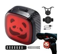 Générique Bicycle Tail Light Signals 3 Modes Sensor Type-C Waterproof | Taillight with Patterns for Outdoor Camping, Hiking, Mountain, Survival, Cycling, Travel, Work and Travel