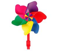 Générique Bike Handlebar Windmill - Rainbow Garden Decoration | Kids Bicycle Accessory | PVC PP Safe Soft Rotating Toy No Corners for Tricycle Scooter Stroller 16.5 cm Rod Diameter 2-2.5 cm