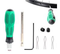 Générique Bike Spoke Tool - Maintenance Unveiling Wheel, Nut Holder Spoke End Cap Repair Kit Tensioner Repair Kit Metal Screwdriver Wrench | for Mountain Bike Road Bike Cycling Mechanic Workshop