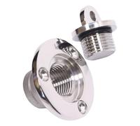 Générique Bilge Stopper - 5cm 1 Inch | Boat Drain Outlet | Stainless Steel Safety Bleed | Waterproof Thread for Fishing Outboard Yacht
