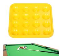 Générique Billiard Ball Holder - Pool Tray | Storage Organizer, Professional Carrying Case 16 Holes Regular Size, Sturdy Playroom Accessory, Black