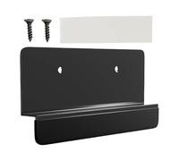 Générique Bin Foot Handle - Handless Metal Handle, Contactless Cupboard Opening, Size 13 x 8 x 3 cm + Weight 110 g, Adhesive & Screw Fastening, Black Metal - for Kitchen and Dorm Drawers.