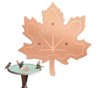 Générique Bird Bath Copper Disc | 0.6mm - Maple Theme Three Support Points for Pond - For Fountain Hummingbird Garden Backyard Landscape Park