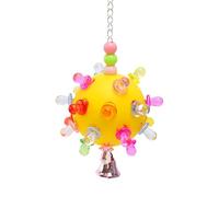 Générique Bird Chew Toys, Parrot Chew Toys | Planet Design Colorful Chew Toy - Relief Boredom Cage Accessories Training Loot Ball with Bell for African Gray